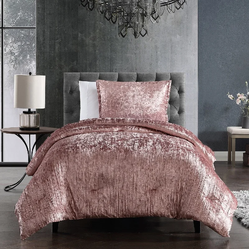 Synthetic - filled comforters like polyester for affordability and hypoallergenic propertiesRiverbrook Home Turin 2 Pc Twin Blush Microfiber Comforter Set