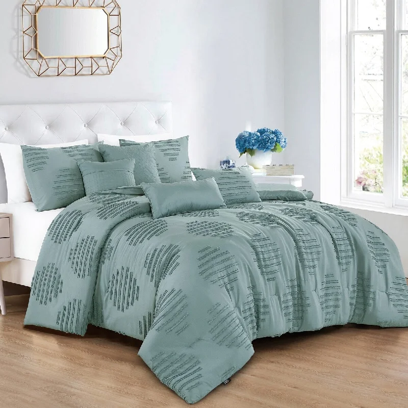 Silk - filled comforters for a luxurious and smooth touchSevilla Luxury 7 Piece Comforter set