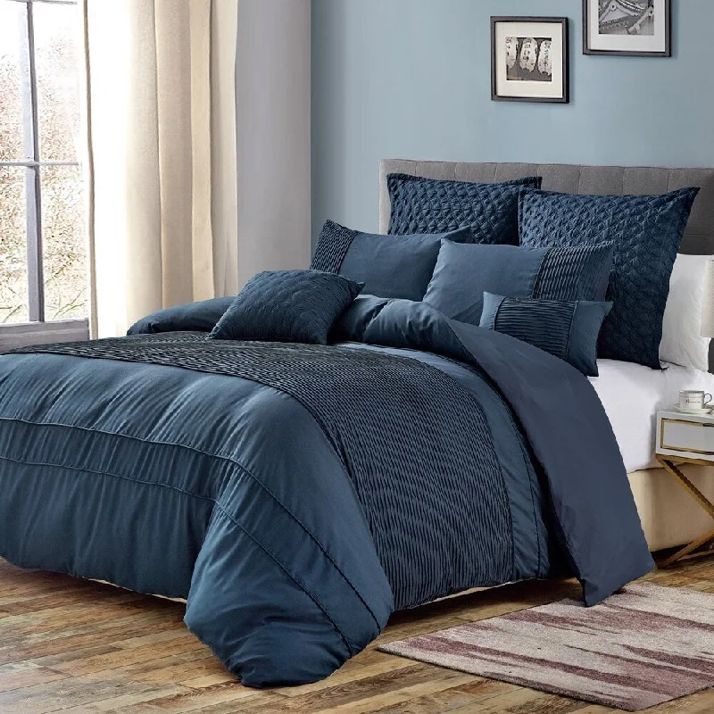 Latex - filled comforters with a bouncy texture and good supportCole embroidery 7 piece comforter set