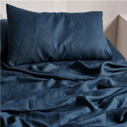 Quilted Cotton Sheets for a Warm and Inviting BedNimes Navy Sheet Set