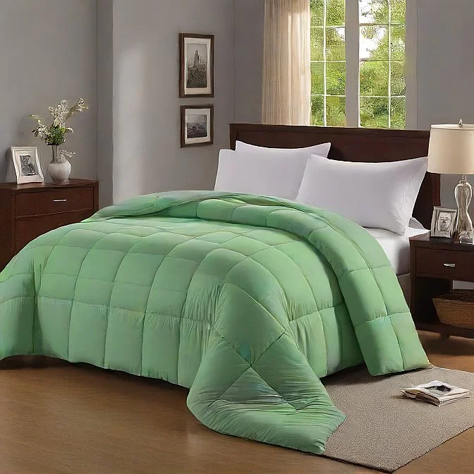 Wool - filled comforters with natural moisture - wicking and temperature - regulating featuresQueen Comforter 200 GSM Sage - Soft, Cozy, All-Season Bedding, Hypoallergenic