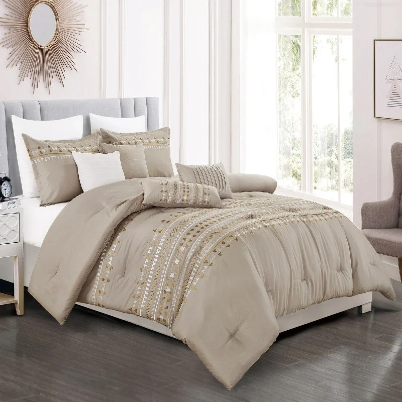 Wool - filled comforters with natural moisture - wicking and temperature - regulating featuresPISCES Luxury 7 Piece Comforter