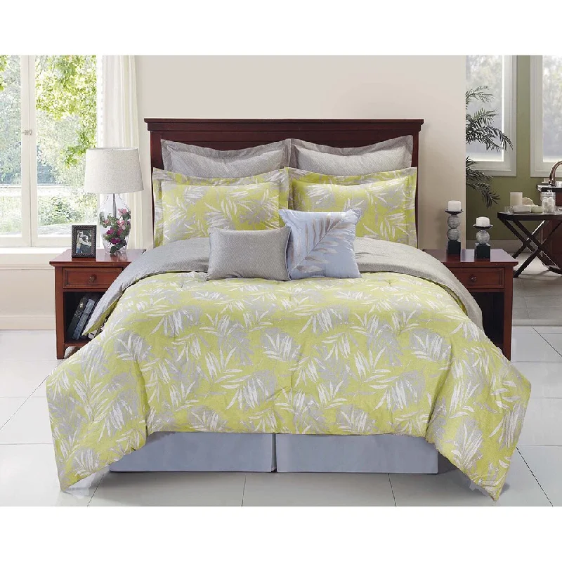 Goose down comforters known for their superior quality and insulationPalmetto Tropical Reversible Comforter Set