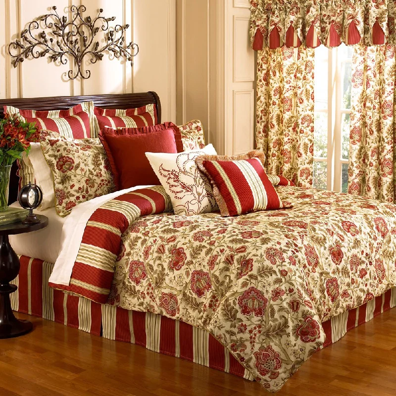 Latex - filled comforters with a bouncy texture and good supportWaverly Imperial Dress Brick 4-piece Comforter Set