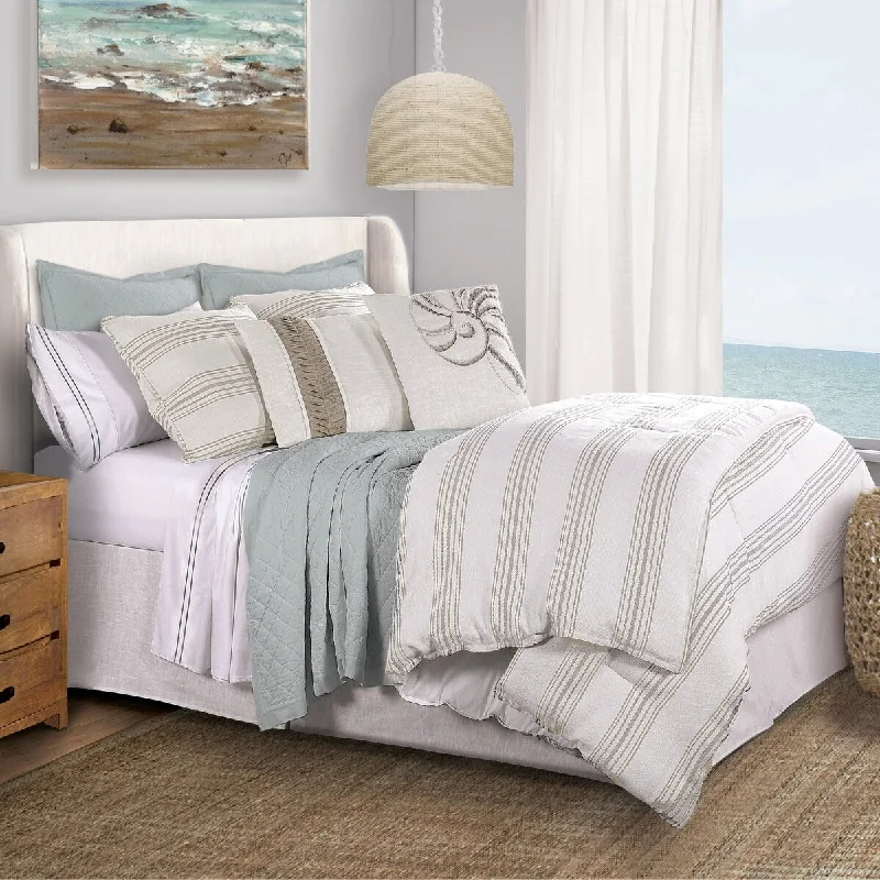 Latex - filled comforters with a bouncy texture and good support3 PC Prescott Comforter Set, Queen Taupe