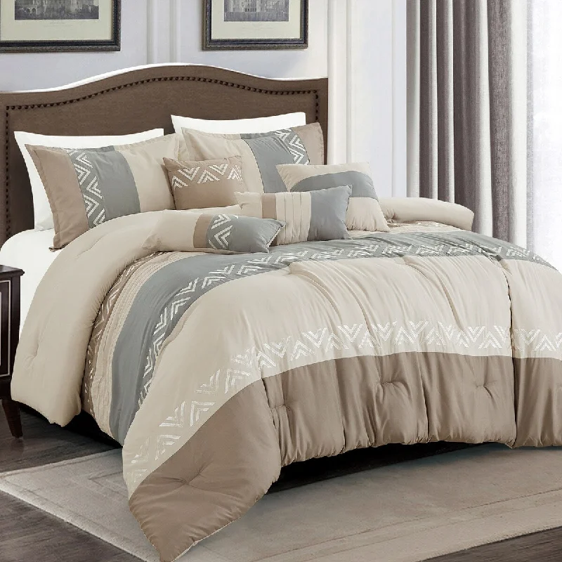 Synthetic - filled comforters like polyester for affordability and hypoallergenic propertiesNADDA Luxury 7 Piece Comforter