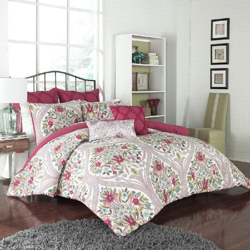 Full - size comforters suitable for full - sized beds in guest rooms or small bedroomsVue Monterey Reversible Cotton 6-piece Comforter Set - Multi