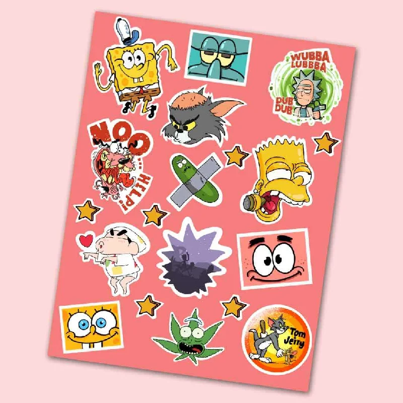 Fitted Sheets with Reinforced Corners for Long - Lasting UseCartoon Mini Sticker Sheet