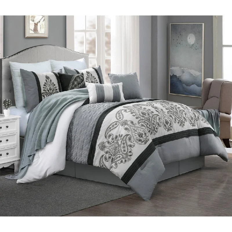 Silk - filled comforters for a luxurious and smooth touchGracewood Hollow Hongo 7-piece Comforter Set