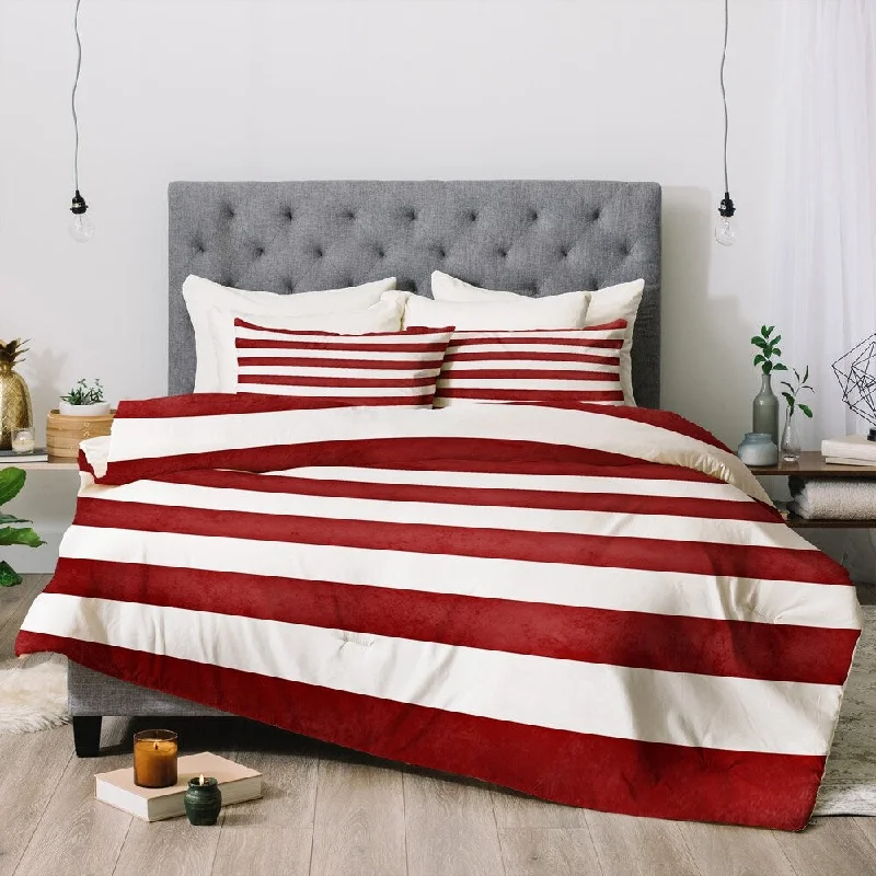 Latex - filled comforters with a bouncy texture and good supportDeny Designs Striped 3-Piece Comforter Set