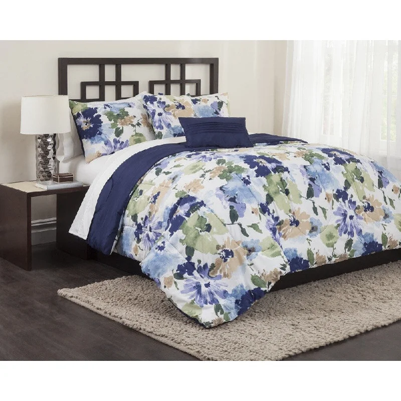 Microfiber - filled comforters that are lightweight and easy to care forGarden Bouquet 5-piece Comforter Set