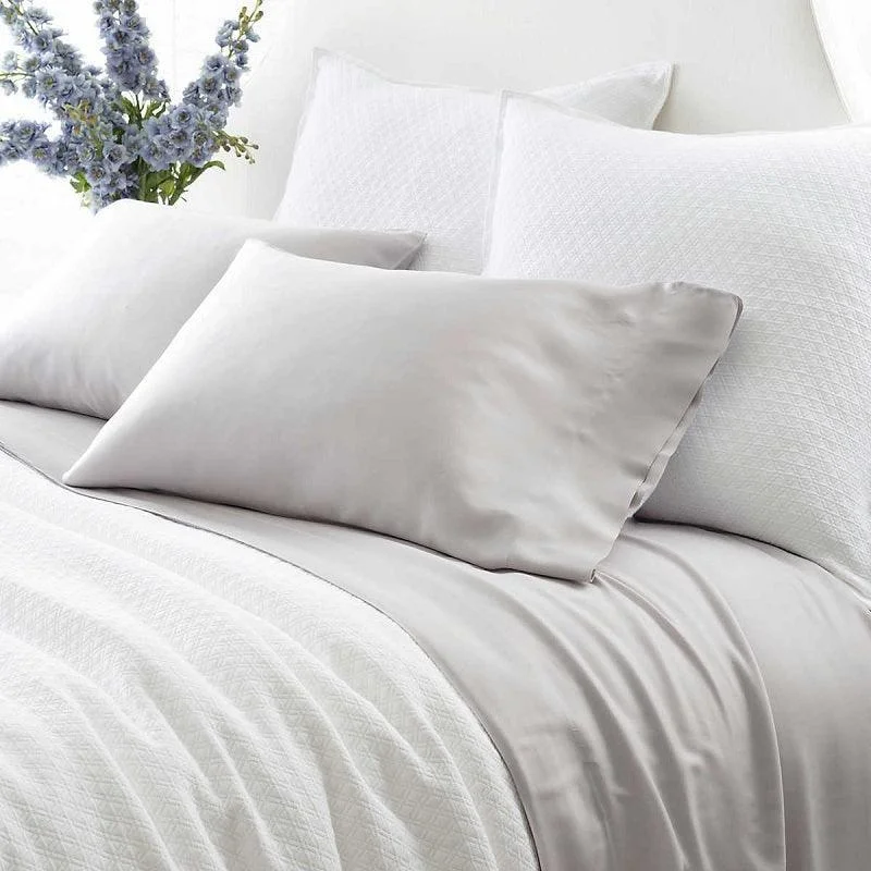 Jersey - Knit Sheets for a Comfortable and Casual BedPine Cone Hill Silken Solid Grey Sheet Set