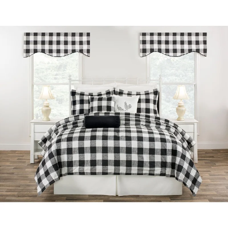 Latex - filled comforters with a bouncy texture and good supportCottage Classic Plaid mini comforter set Black, Blue or Yellow