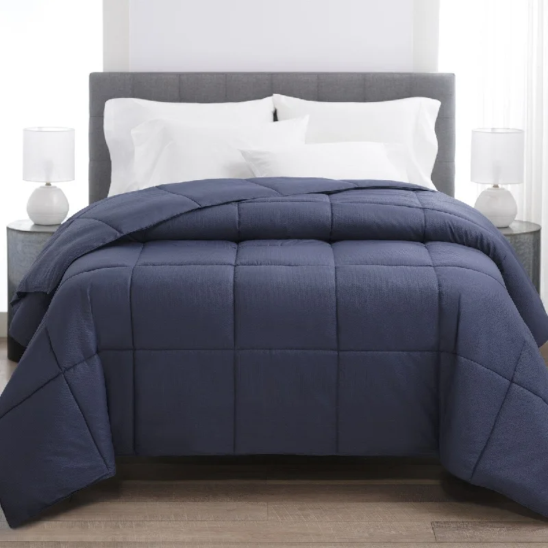 Full - size comforters suitable for full - sized beds in guest rooms or small bedroomsCozy Classics Boucle Down-Alternative Night Shadow Comforter