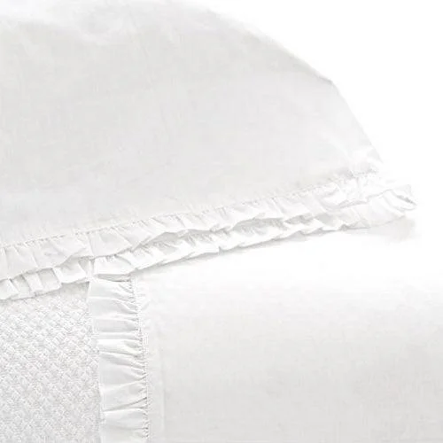 Twin - Size Sheet Sets with a Pillow ProtectorPine Cone Hill Classic Ruffle White Sheet Set