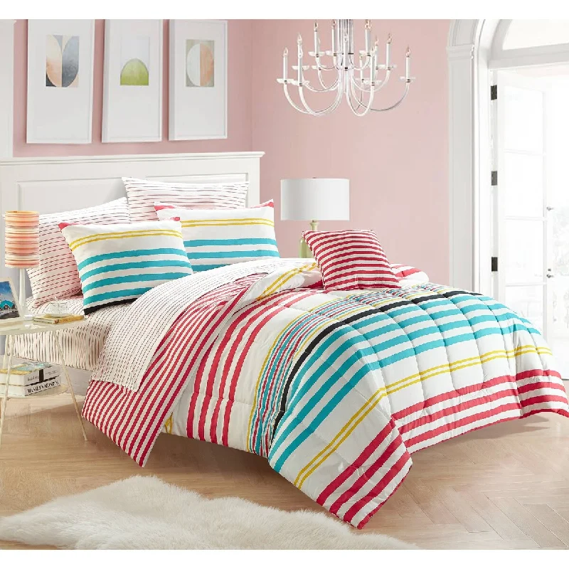 Duck down comforters with a softer feel and good warmth retentionElisha Comforter Set, Full