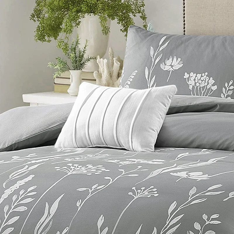 Microfiber - filled comforters that are lightweight and easy to care forStyle Quarters 4pc Comforter Set 100% Microfiber Polyester-1 Comforter+2 Pillowcases+1 Decorative Pillow-Queen