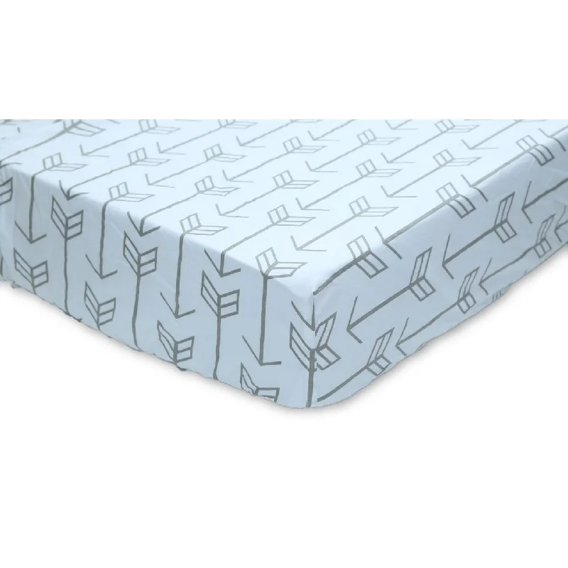 Anti - Pill Microfiber Sheets for a Smooth AppearanceCrib Sheet | Gray Arrows