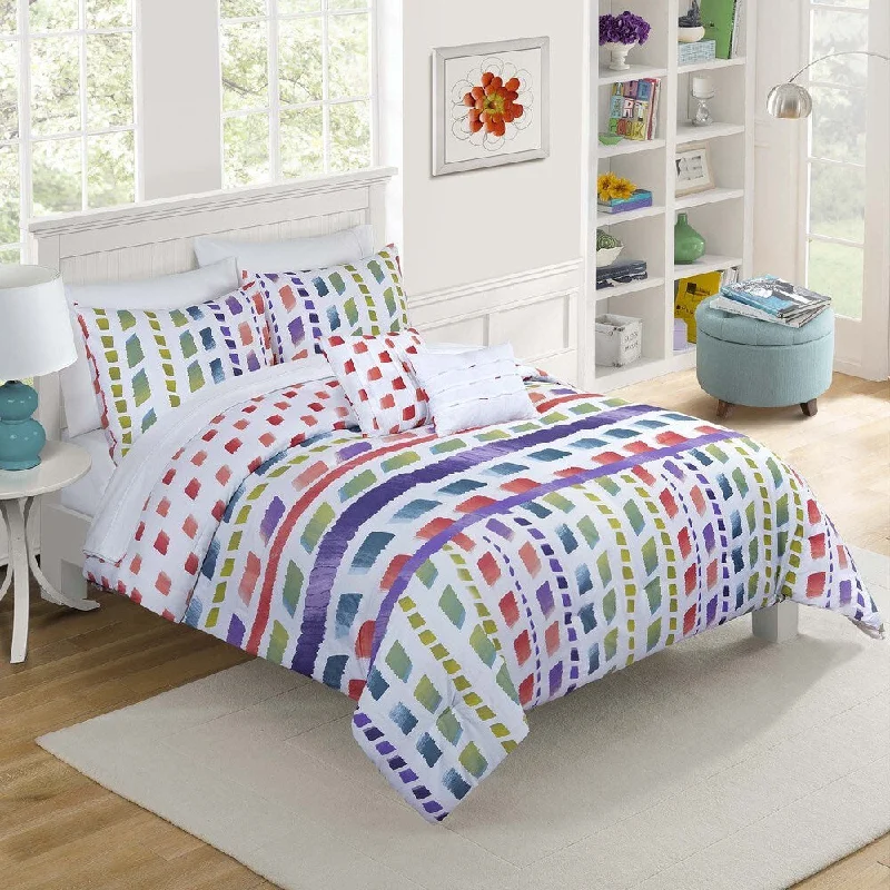 Duck down comforters with a softer feel and good warmth retentionVue Paris Multi-Piece Cotton Comforter Set - Multi