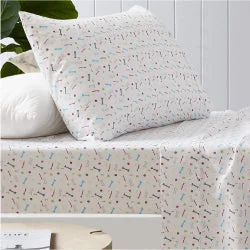 Twin - Size Sheet Sets with a Pillow ProtectorBones Printed Microfibre Sheet Set