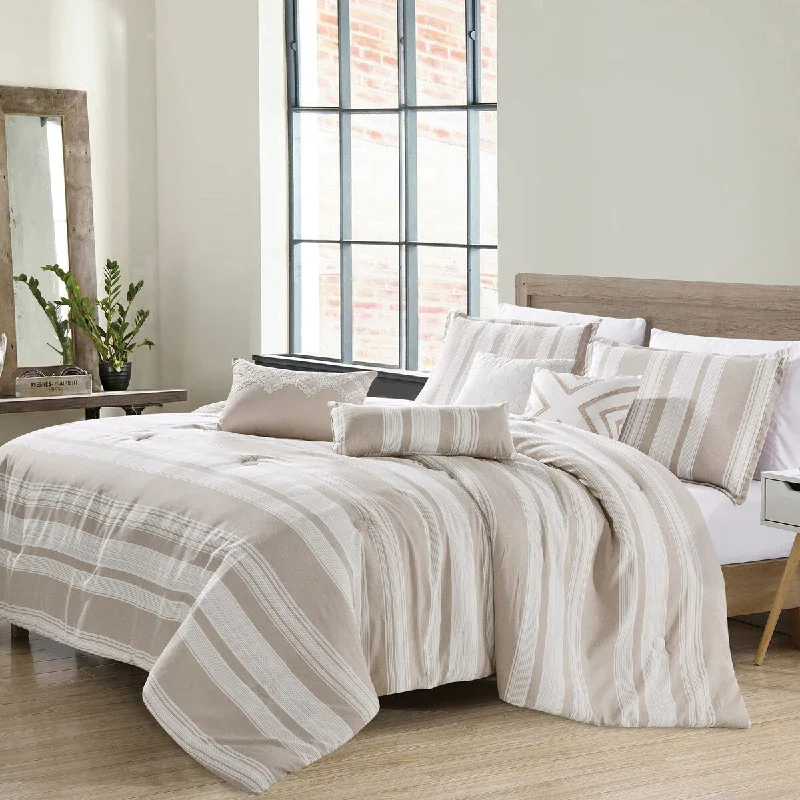 Bamboo - fiber - filled comforters with antibacterial and breathable qualitiesHolly Luxury 7 Piece Comforter