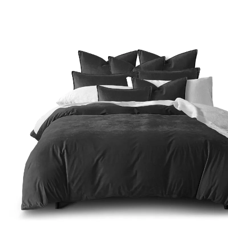 Cotton - filled comforters for a breathable and natural sleep experience6ix Tailors Cascade Velvet Iron Comforter 8 Piece Designer Set