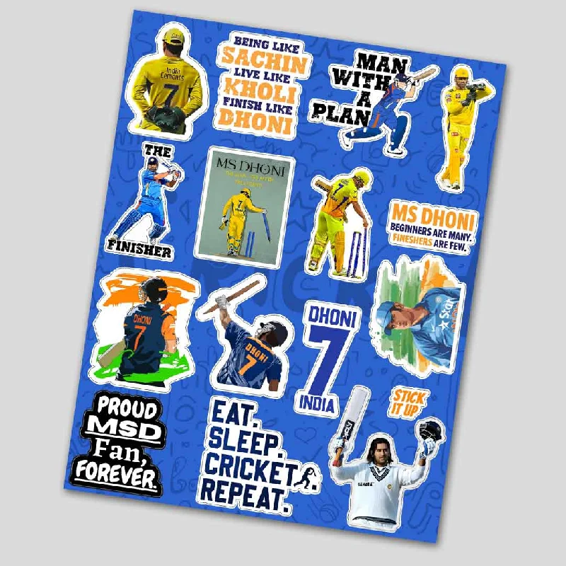 Polyester - Cotton Blend Sheets for Durability and ComfortM.S.Dhoni  mini sticker sheet