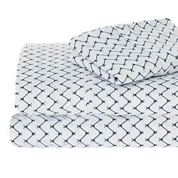 Rayon - Cotton Sheets for a Breathable and Soft BlendSefton Navy Printed Cotton Sheet Set