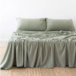 Hypoallergenic Silk Sheets for Sensitive SleepersBedT Organica Sage Sheet Set