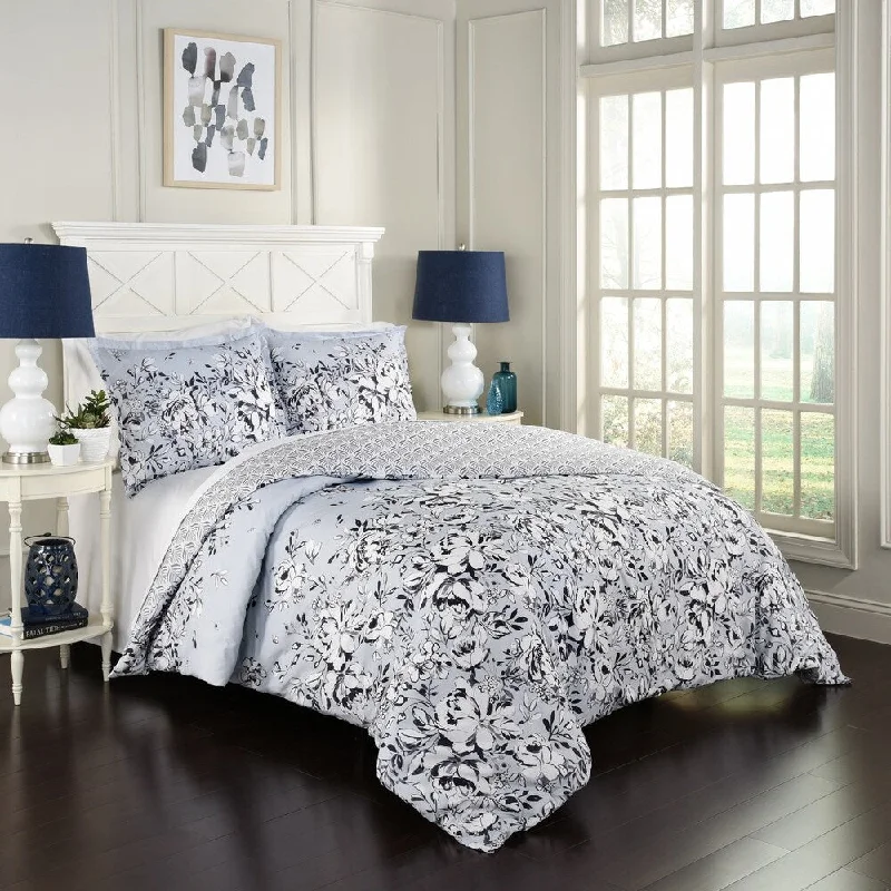 King - size comforters to fit large king - sized beds perfectlyMarble Hill Danica Reversible 3-Piece Comforter Set