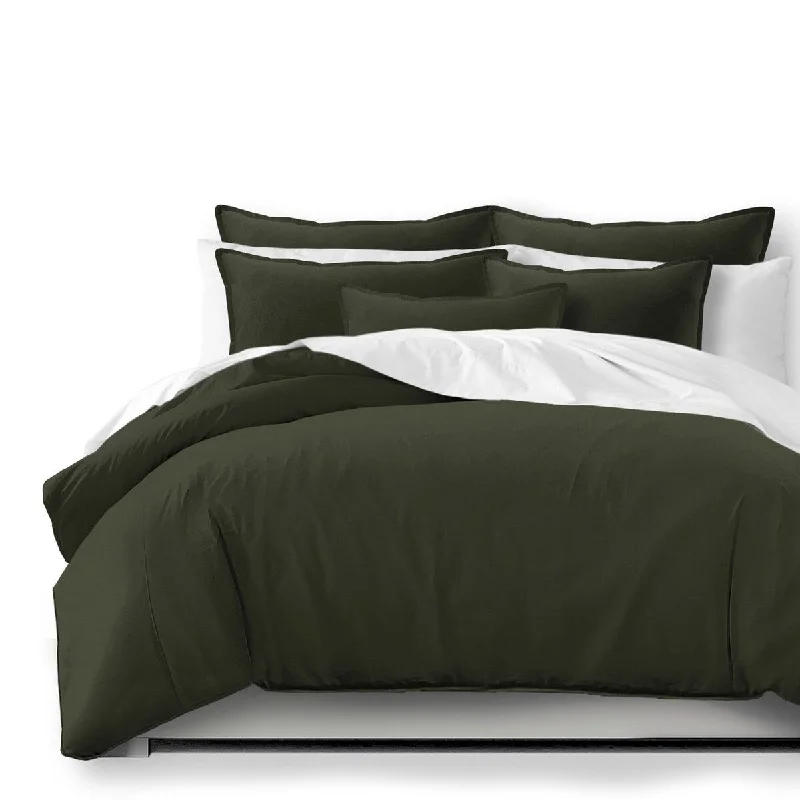 Bamboo - fiber - filled comforters with antibacterial and breathable qualitiesBraxton Olive Comforter and Pillow Sham(s) Set