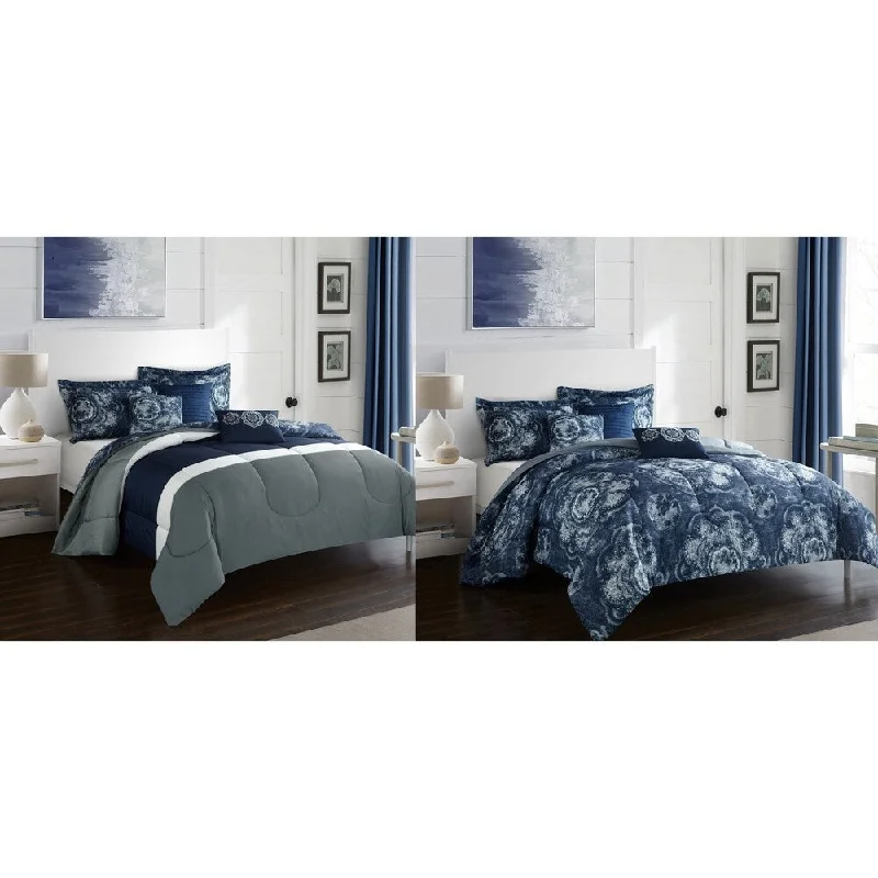 King - size comforters to fit large king - sized beds perfectlyShelly 6pc Comforter Set