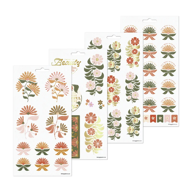 Fitted Sheets with Reinforced Corners for Long - Lasting UseDesert Rose - 10 Sticker Sheets