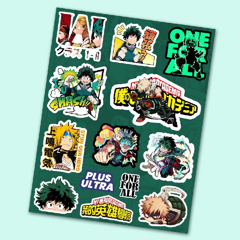 Anti - Pill Microfiber Sheets for a Smooth AppearanceMy Hero Academia Mini Sticker Sheet