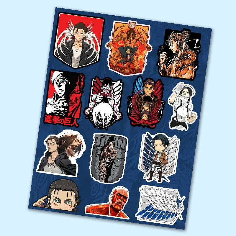 Rayon - Cotton Sheets for a Breathable and Soft BlendAttack on titan Mini Sticker Sheet