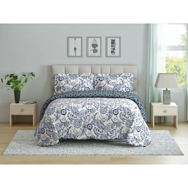 Cotton - filled comforters for a breathable and natural sleep experiencePeach & Oak Comforter Set - Mindy