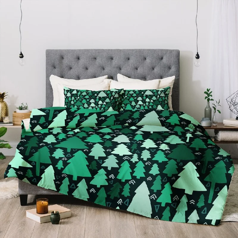 Silk - filled comforters for a luxurious and smooth touchDeny Designs Trees 3-Piece Comforter Set