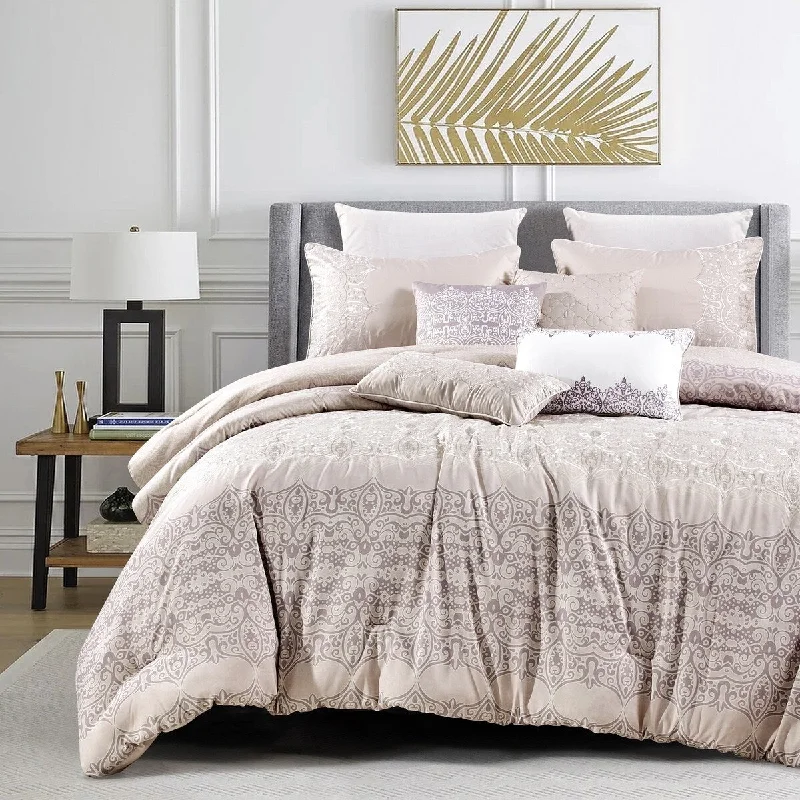 Queen - size comforters for standard queen - sized mattressesJorgina Luxury 7 Piece Comforter set