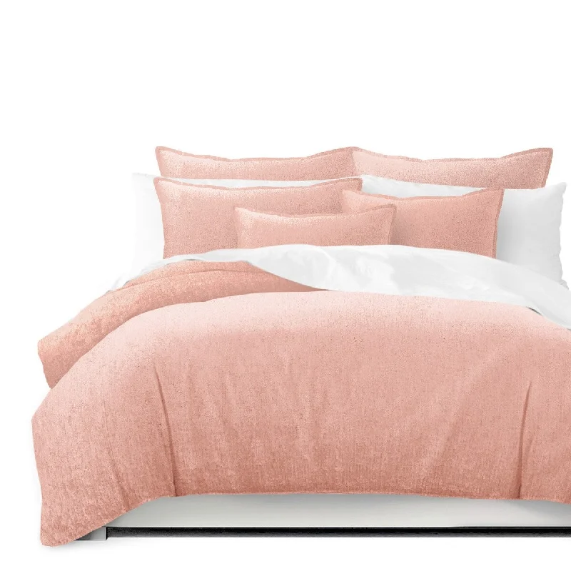 Duck down comforters with a softer feel and good warmth retentionJuno Velvet Blush Comforter and Pillow Sham(s) Set