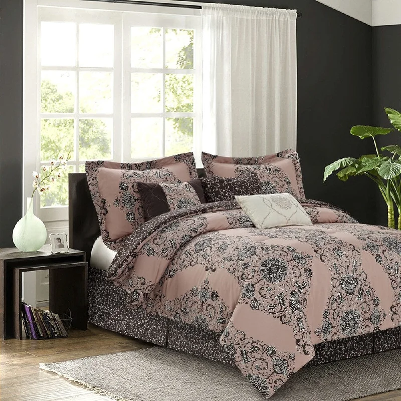 Latex - filled comforters with a bouncy texture and good supportBardot Blush 7-piece Comforter Set