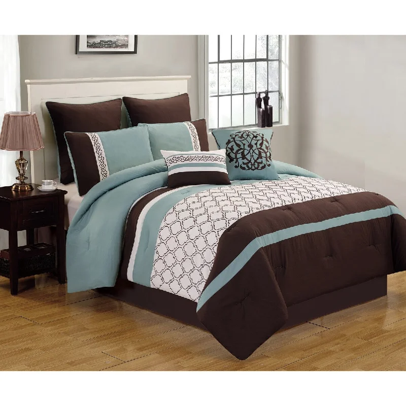 Goose down comforters known for their superior quality and insulationRiverbrook Home Tolbert 8 Piece Comforter Set