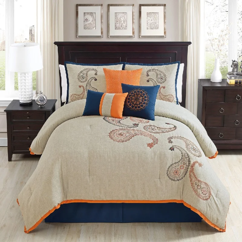 Queen - size comforters for standard queen - sized mattressesAlexander Luxury 7 piece comforter set