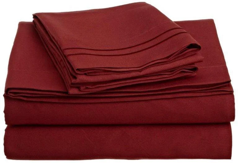 Fitted Sheets with Reinforced Corners for Long - Lasting UseClara Clark 1500 Series Deep Pocket Bed Sheet Set