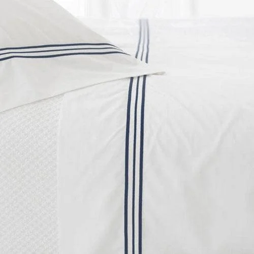 Sheet Sets with Multiple Pillowcase OptionsPine Cone Hill Trio Indigo Flat Sheet