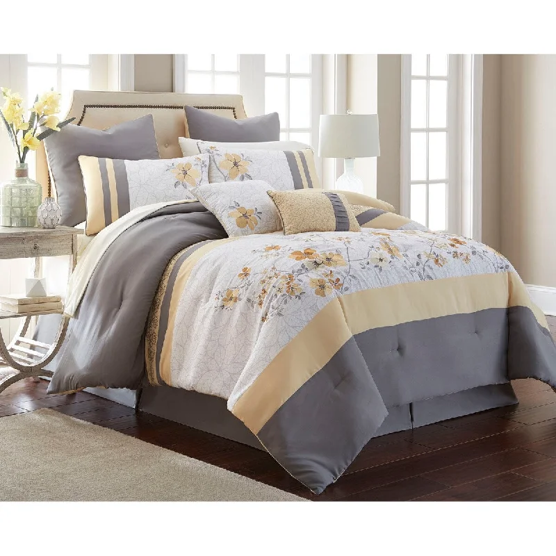 King - size comforters to fit large king - sized beds perfectlyCandice 12-Piece Chic Floral Comforter Set, King