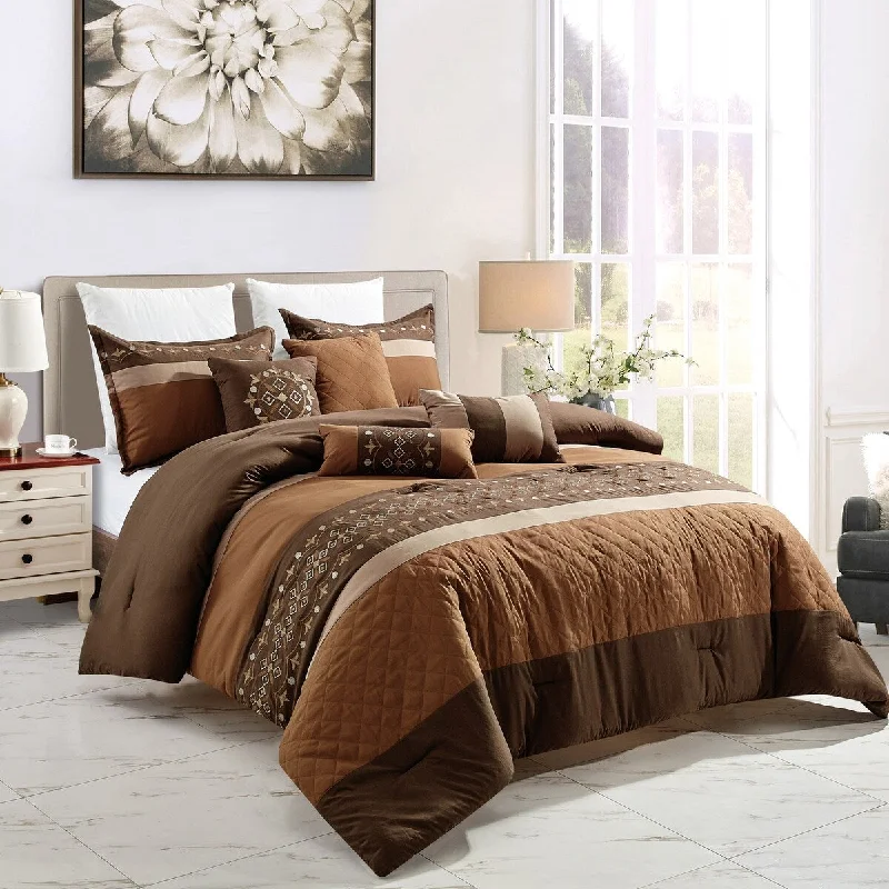 Synthetic - filled comforters like polyester for affordability and hypoallergenic propertiesKairos Luxury 7 Piece Comforter set