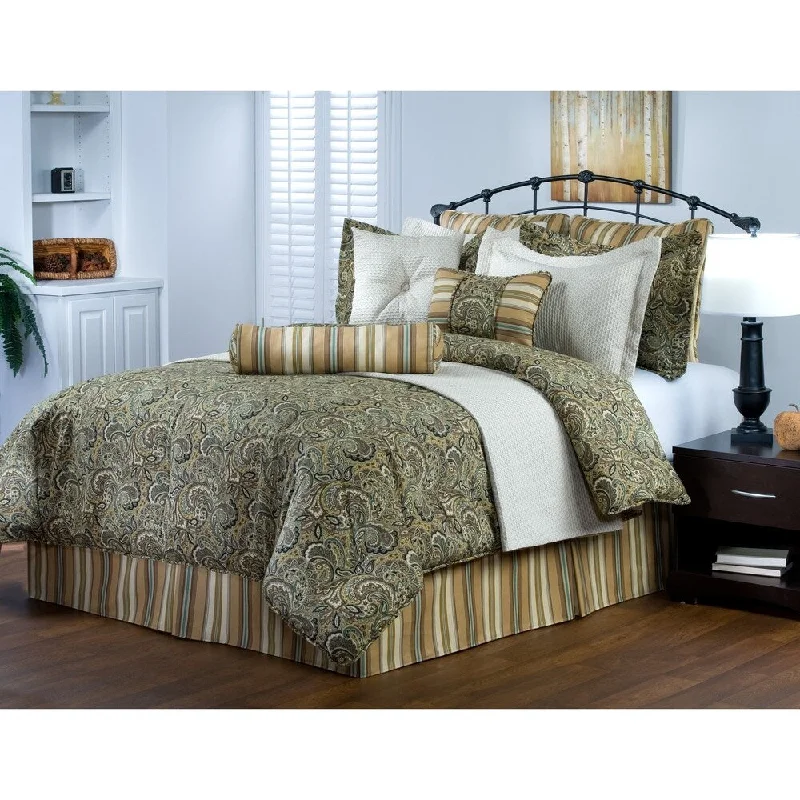 Bamboo - fiber - filled comforters with antibacterial and breathable qualitiesPark Place Paisley mini comforter set