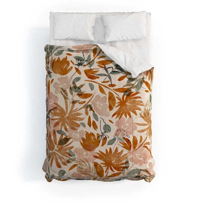 Microfiber - filled comforters that are lightweight and easy to care forMarta Barragan Camarasa Abstract Wild Garden 87 Made To Order Full Comforter Set