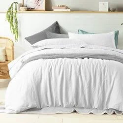 Anti - Pill Microfiber Sheets for a Smooth AppearanceWhite Linen Sheet Set