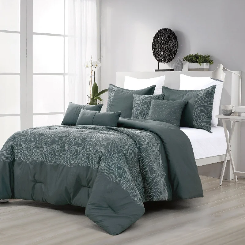 King - size comforters to fit large king - sized beds perfectlyLena Luxury 7 Piece Comforter set